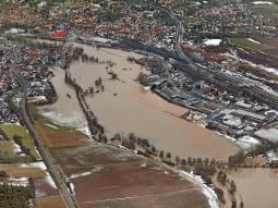 Hochwasser bei Neustadt a.d. Aisch