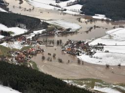 Hochwasser bei Bechhofen bei Windsbach