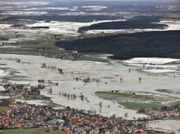 Hochwasser bei Großenried
