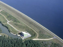 Luftbild Damm